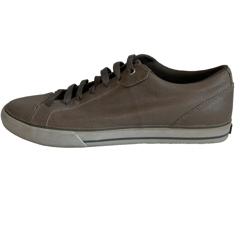 Teva Mens Cap Toe Brown Leather Laced‎ Casual Sneakers, Size 10